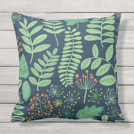 Dark Forest Design Outdoor Pillow