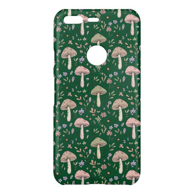 Dark Forest Emerald Fungi Uncommon Google Pixel Case (Back)