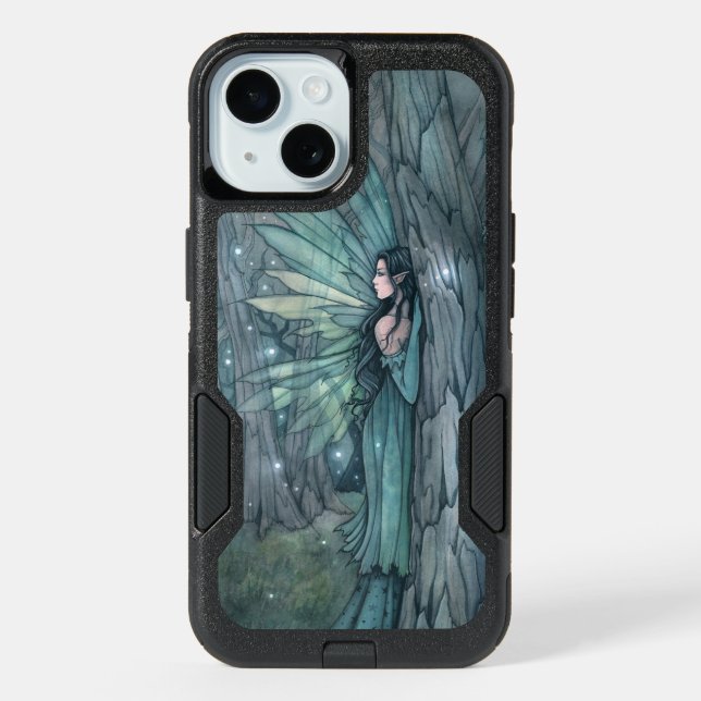 Dark Forest Fairy Fantasy Mysitcal Artwork iPhone 15 Case (Back)