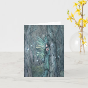 Dark Forest Fairy Mystical Art Blank Inside Card