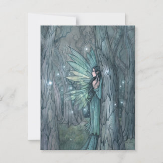 Dark Forest Fairy Mystical Fantasy Art Postcard