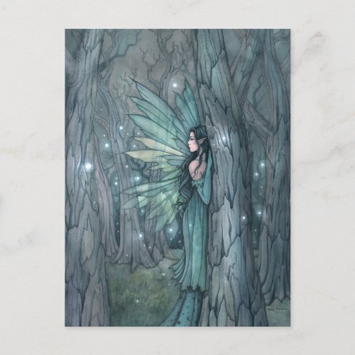 Dark Forest Fairy Mystical Fantasy Art  Postcard