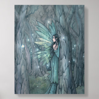 Dark Forest Fairy Mystical Fantasy Art Wood Photo Tile