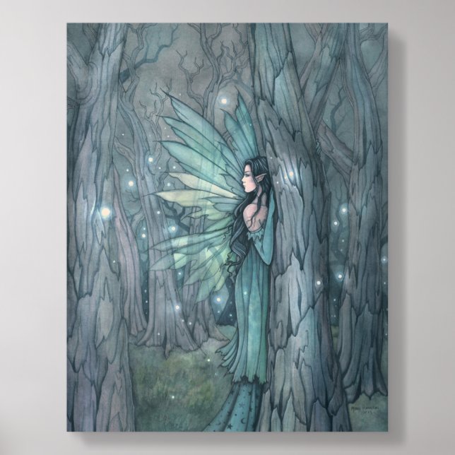 Dark Forest Fairy Mystical Fantasy Art  Wood Photo Tile (Front Set)