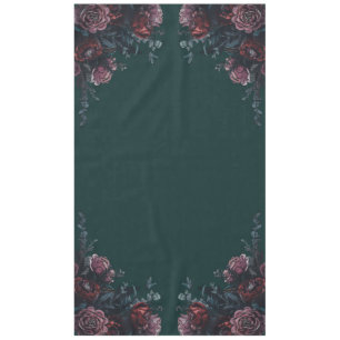 Dark Forest Green Elegant Wedding Maroon Mauve Tablecloth