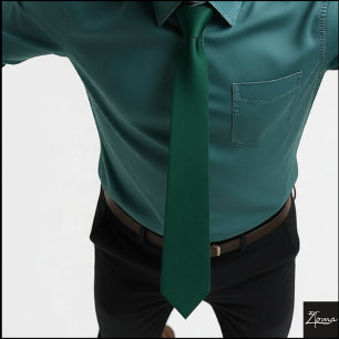 Dark Forest Green Fine Glitter Diagonal Neck Tie
