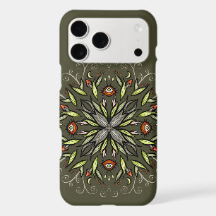 Dark Forest Green Goblincore Mushroom Eyes Trippy iPhone 17 Pro Max Case