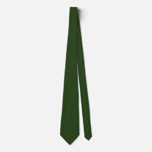 Dark Forest Green Solid Color Neck Tie