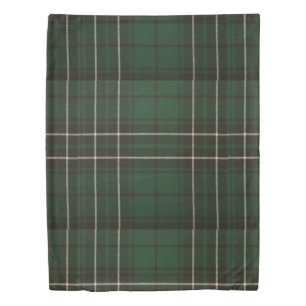 Dark Forest Green Tartan Duvet Cover
