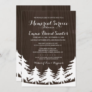 Dark Forest Memorial Service Invites