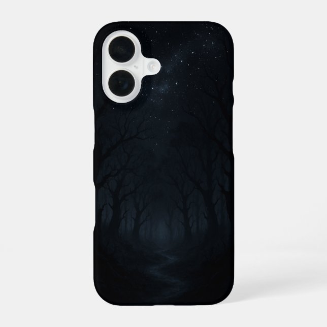Dark Forest Night Sky Iphone Case (Back)