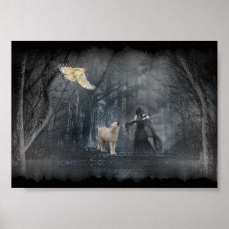 Dark Forest Path Poster