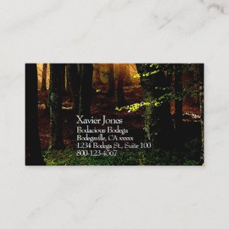Dark forest personalized business card 