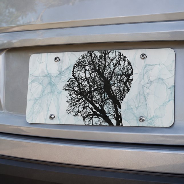 Dark Forest Silhouette Artistic Vanity License Plate (Creator Uploaded)