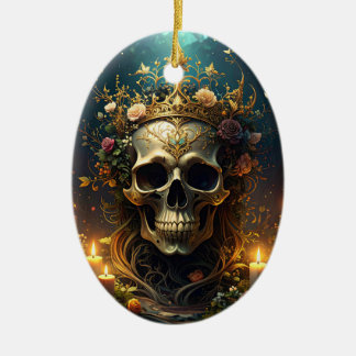 Dark Forest Skull Ornament