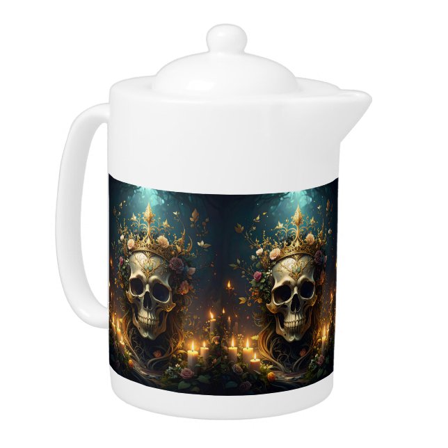 Dark Forest Skull Teapot (Left)