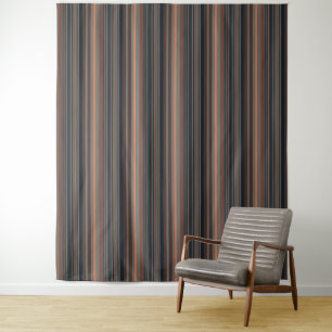Dark Forest Woodlands Stripes Design Tapestry