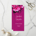 Dark Fuchsia Floral Wedding Program Template Card | Zazzle
