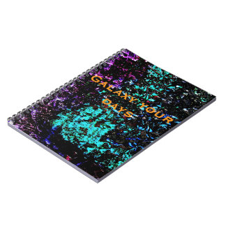 Dark galaxy abstract Spiral Photo Notebook,Dark Notebook