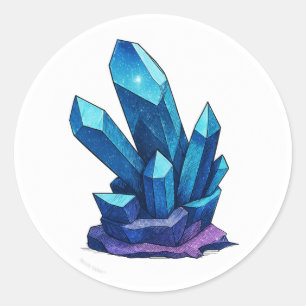 Dark Galaxy Crystal Classic Round Sticker