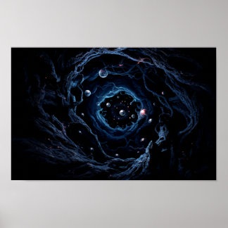 Dark Galaxy Outer Space Poster Print Wall Art