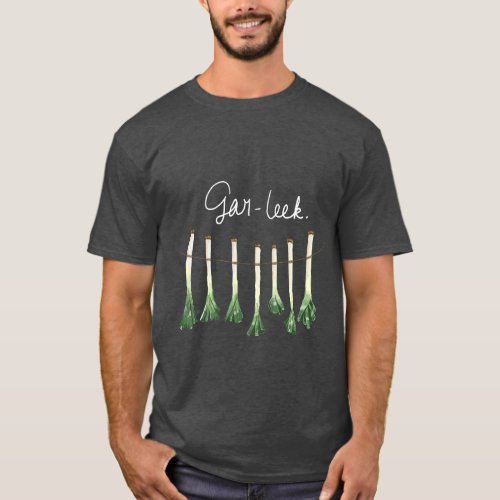 Dark Gar_leek Garland design shirt