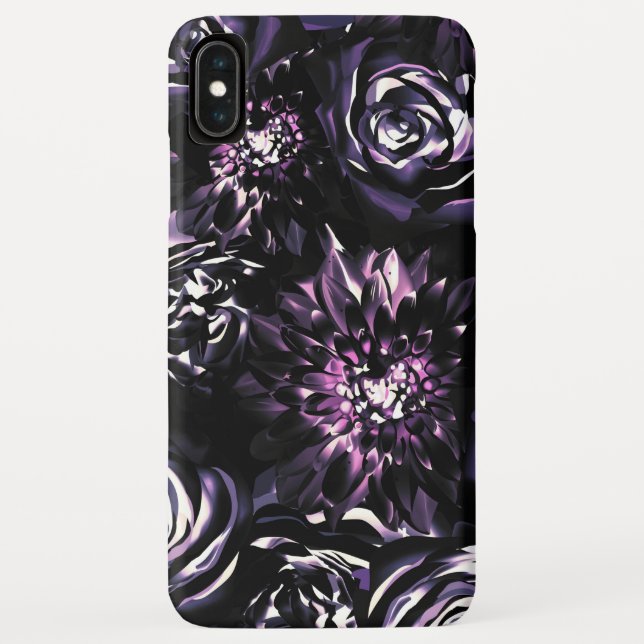 Dark Garden Bewitching Purple Glam Flowers Case-Mate iPhone Case (Back)