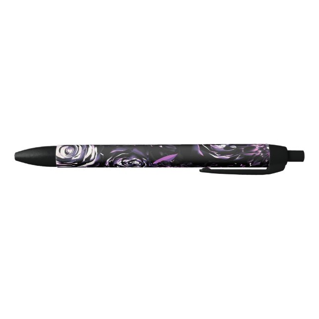 Dark Garden Bewitching Purple Glam Flowers Pen (Bottom)