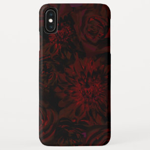 Dark Garden Red Romantic Flowers Gothic Glam iPhone XS Max Case
