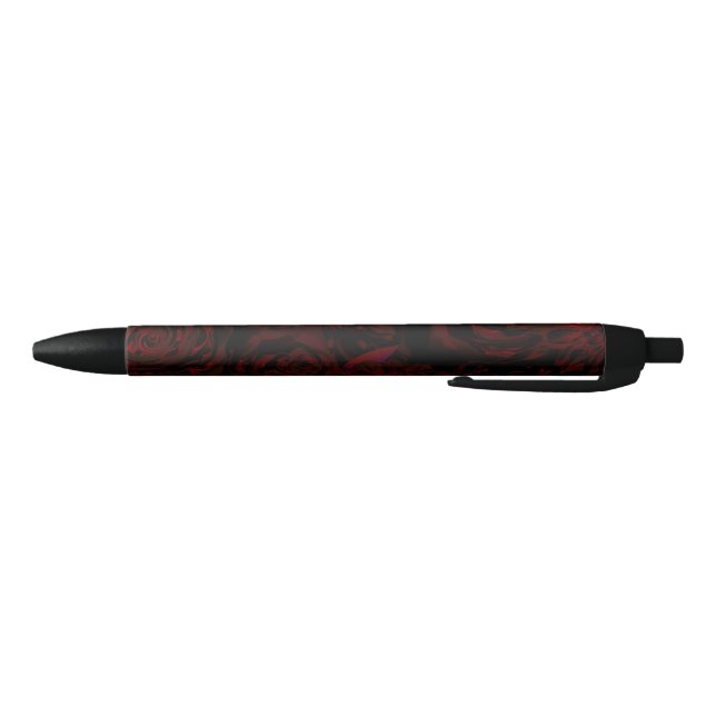 Dark Garden Red Romantic Flowers Gothic Glam Pen (Bottom)