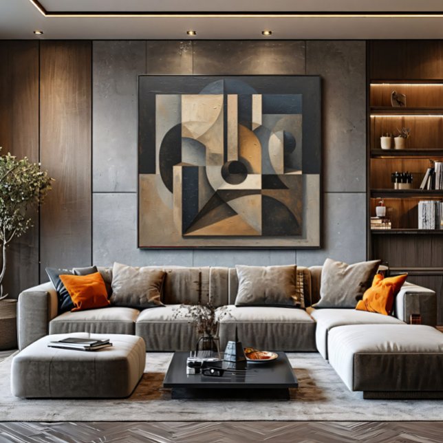 Dark Geometric Abstract Canvas Print (Creator Uploaded)