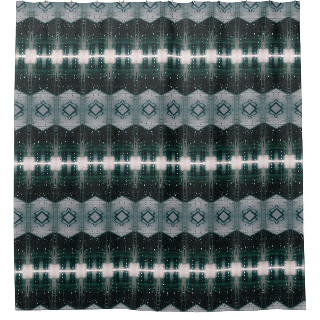Dark Geometric Shower Curtain (Front)