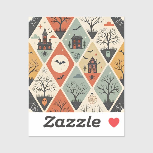 Dark ghost pattern sticker (Sheet)