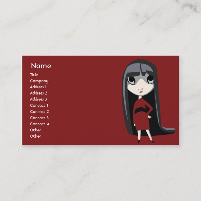 Dark Girl - Business Card (Front)