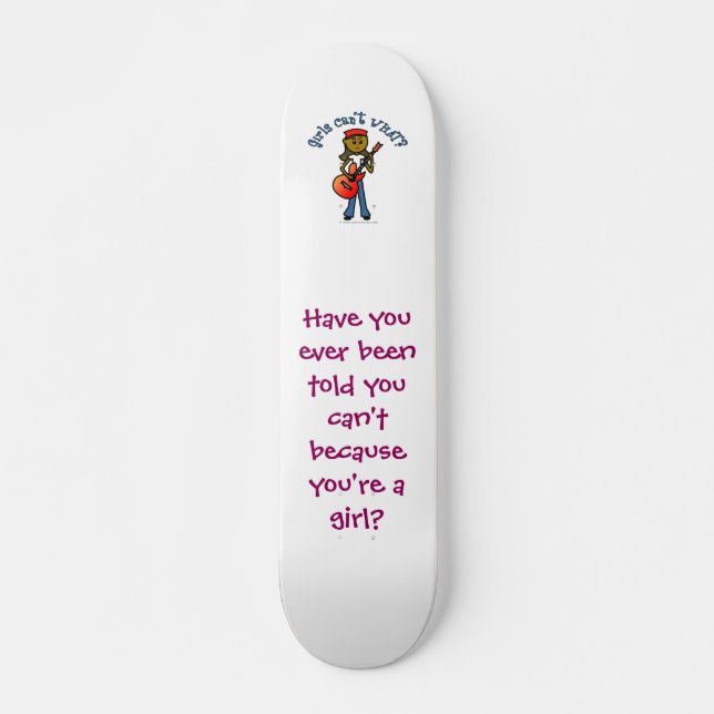 Dark Girl Playing Guitar Skateboard (Front)