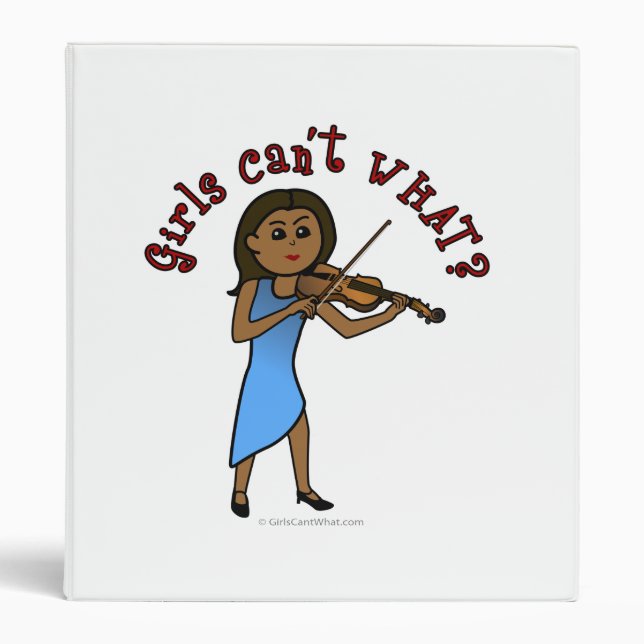 Dark Girl Playing Violin Binder (Front)
