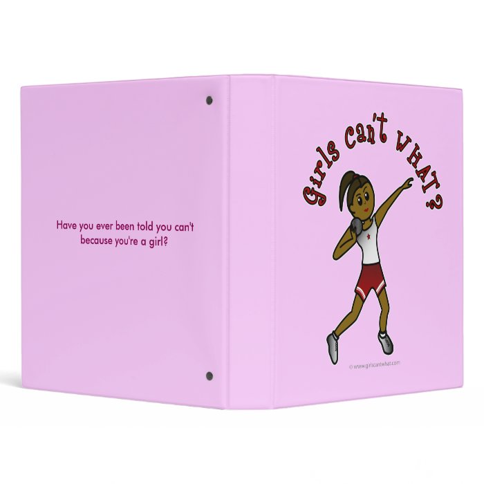 Dark Girls Shot Put in Red Uniform Binder