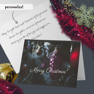 Dark glamor Merry Christmas Card
