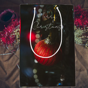 Dark glamour Christmas ornaments Medium Gift Bag