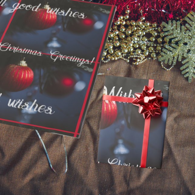 Dark glamour Christmas ornaments  Wrapping Paper (Creator Uploaded)