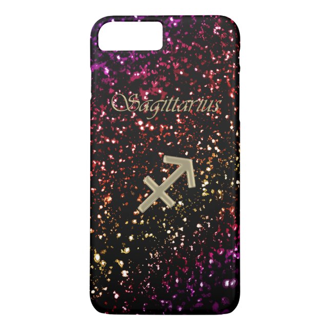 Dark Glitter Zodiac Sagittarius iPhone 7 Plus Case (Back)