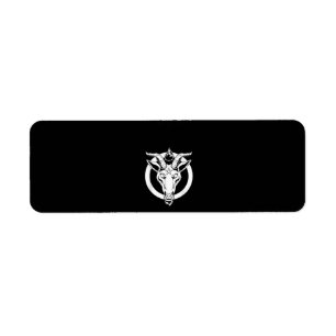 Dark Goat Baphomet, Satanic Lucifer Beelzebub Gift Label
