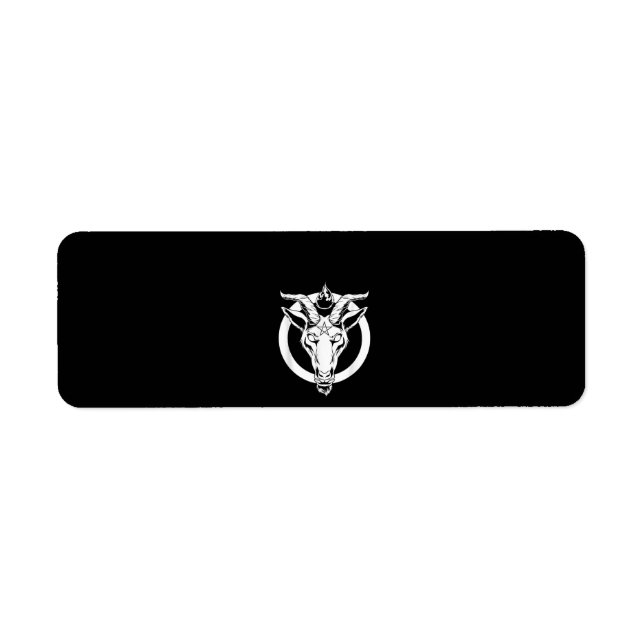 Dark Goat Baphomet, Satanic Lucifer Beelzebub Gift Label (Front)
