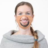 Dark Goatee Smiling Face Mask (Worn)