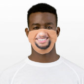 Dark Goatee Smiling Face Mask (Worn)