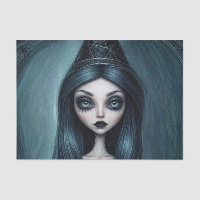 Dark Goddess Witch Decoupage Paper (Front)