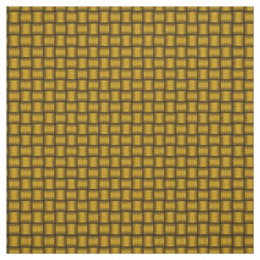 Dark Gold/brown weave, woven basket pattern print Fabric