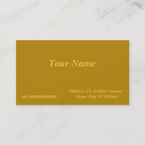 dark gold business card