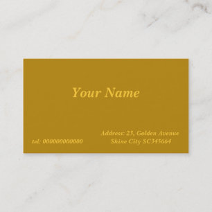 dark gold color business card