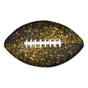 Dark gold faux glitter sparkles bling football